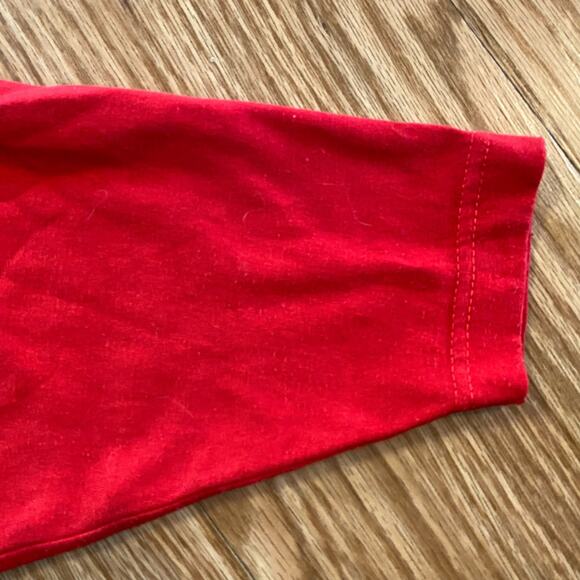 Players Sport Vintage Red Button-up Oversized Shirt Top Womens Small - Picture 6 of 16